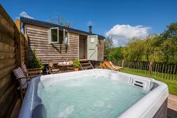The gorgeous Cherry Blossom complete with its very own hot tub!