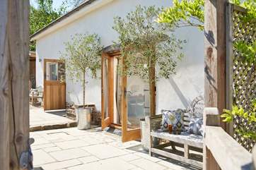 Such a relaxing space to soak up the sun, or enjoy the shade, and breathe in the countryside air.