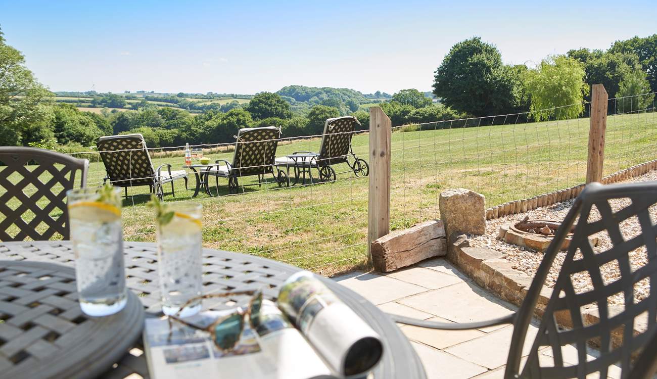 Enjoy a refreshing beverage in the sunshine.