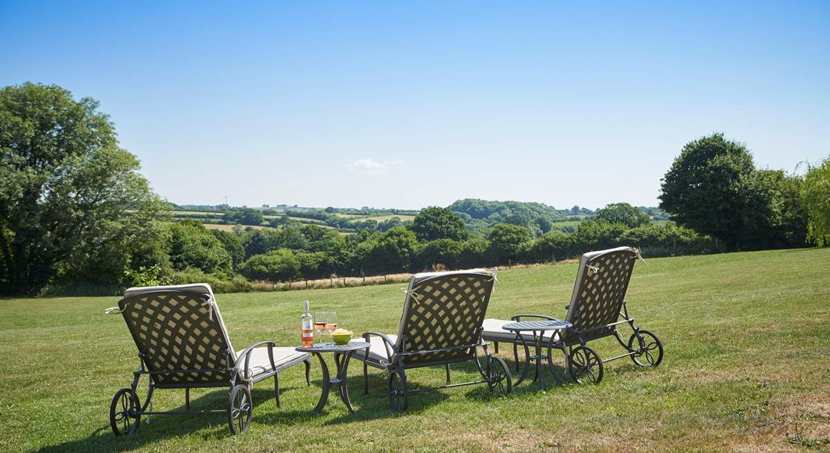 This wonderful space is all for you. The meadow spreads out directly in front of the cottage - there is even a hammock at the far end.