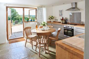 Enjoy a relaxing meal with stunning countryside views.
