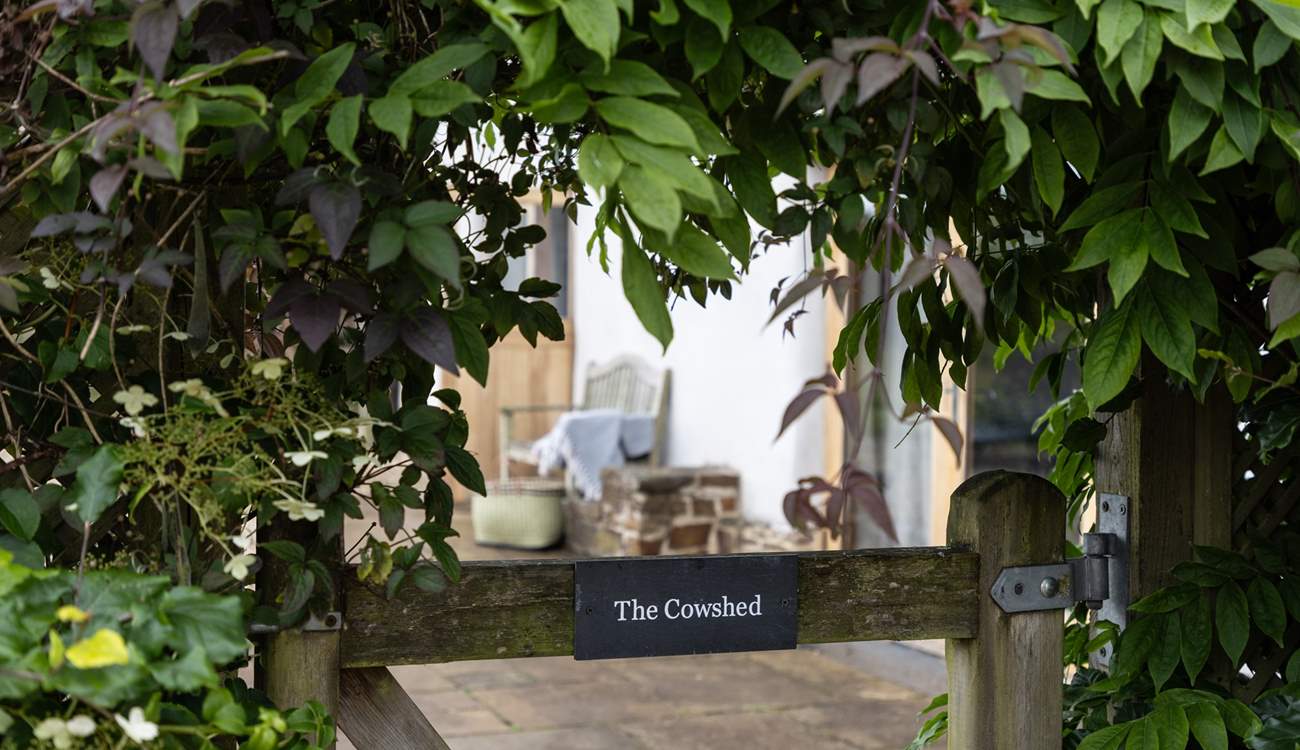 Go through the gate and settle into your holiday abode.