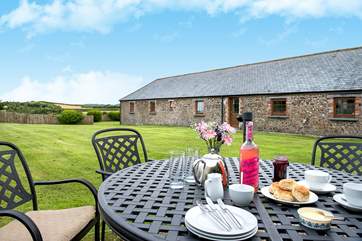 The Old Byre has a really large garden, a great place to enjoy some games or relax and enjoy a delicious cream tea.