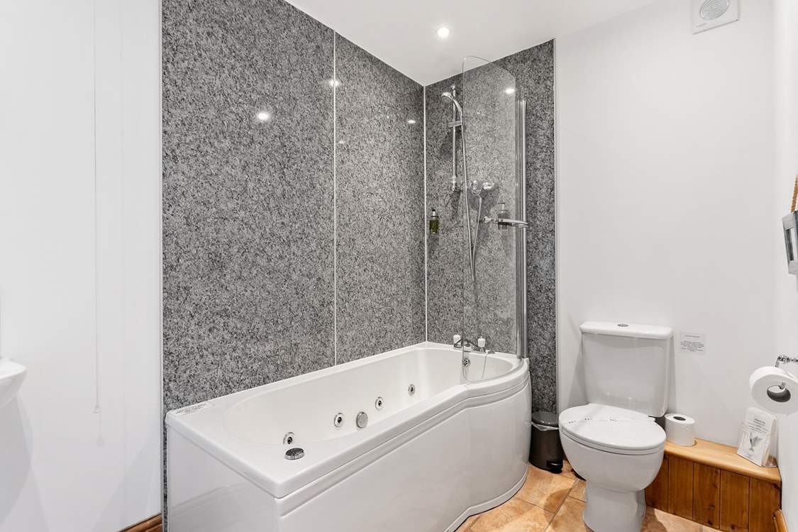 The en suite bathroom for Bedroom One has a wonderful jacuzzi bath.