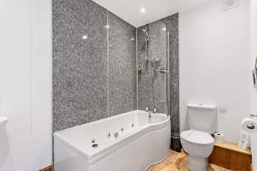 The en suite bathroom for Bedroom One has a wonderful jacuzzi bath.