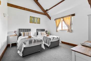 Bedroom Three has zip and link beds so it can either be set up as a twin or a super-king, you choose!