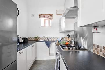 The kitchen is very well-equipped.
