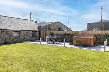 The Old Byre has spacious garden.