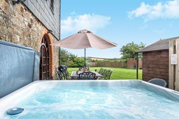 What a lovely spot for a hot tub.