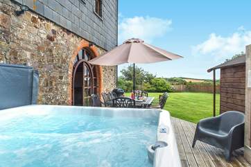 The Granary has a lovely hot tub.