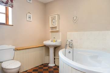 The first floor bathroom.