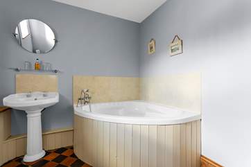 The first floor bathroom.