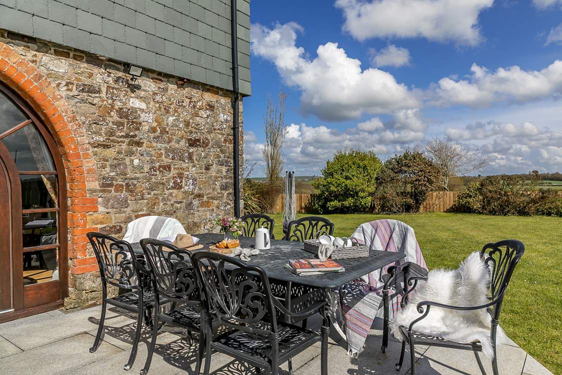 Soak up the sunshine in the glorious garden.