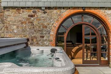 The hot tub is a great place to relax.