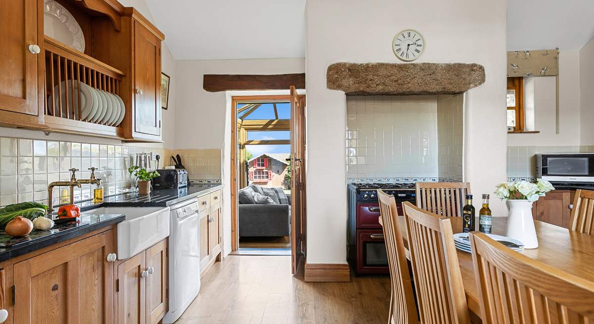 The conservatory leads off from the kitchen.