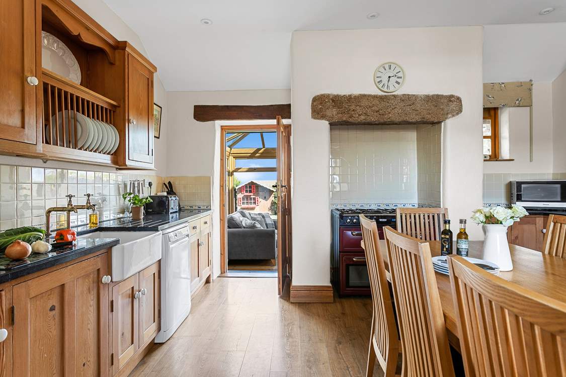 The conservatory leads off from the kitchen.