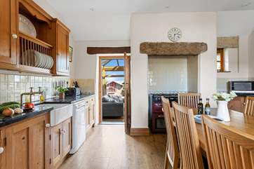 The conservatory leads off from the kitchen.