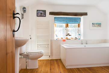 There's a large bath - perfect for a long soak!