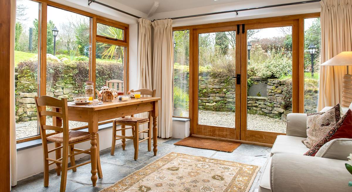 Meal times will be a treat with views out over the garden.