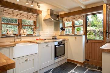The kitchen at Rooky's Nook is truly delightful.