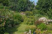 The view down the steps to the pretty garden, which is shared with the lovely owner who lives next door.