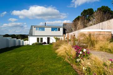 The whole of the first floor of the house comprises the open plan living-room, offering 180 degree sea views.