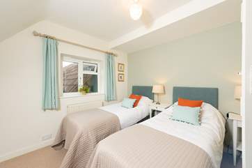 The cosy twin room that can also be made up as a double.