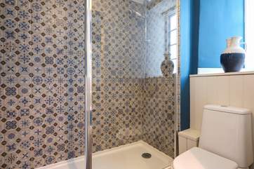 A big double shower cubicle.