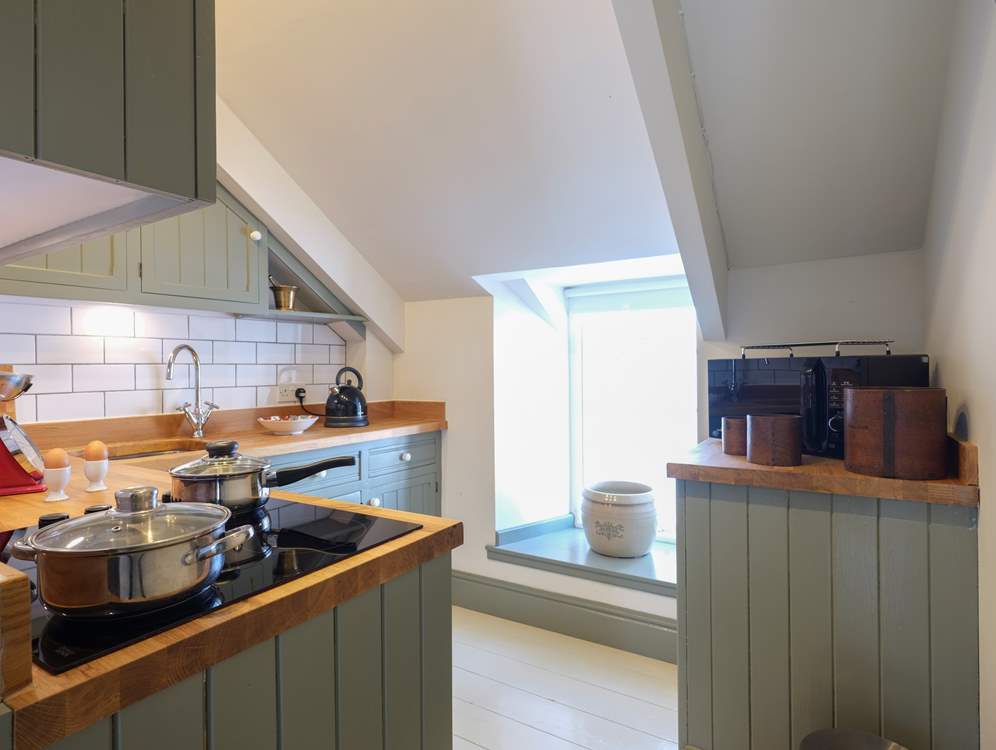 The kitchen is compact but very well-equipped.