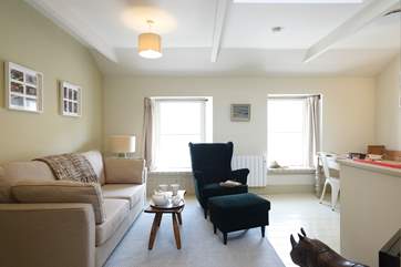 Looking from the kitchen to the living-room.