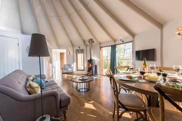 The wonderful open plan living space.