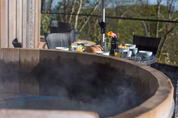 Enjoy a long soak in the hot tub.