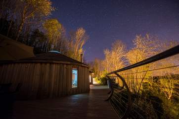 Spend your evenings in the hot tub, staring at the starry sky.