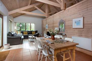 The open plan living area.