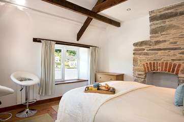 You can lie back in bed and look out to the river.