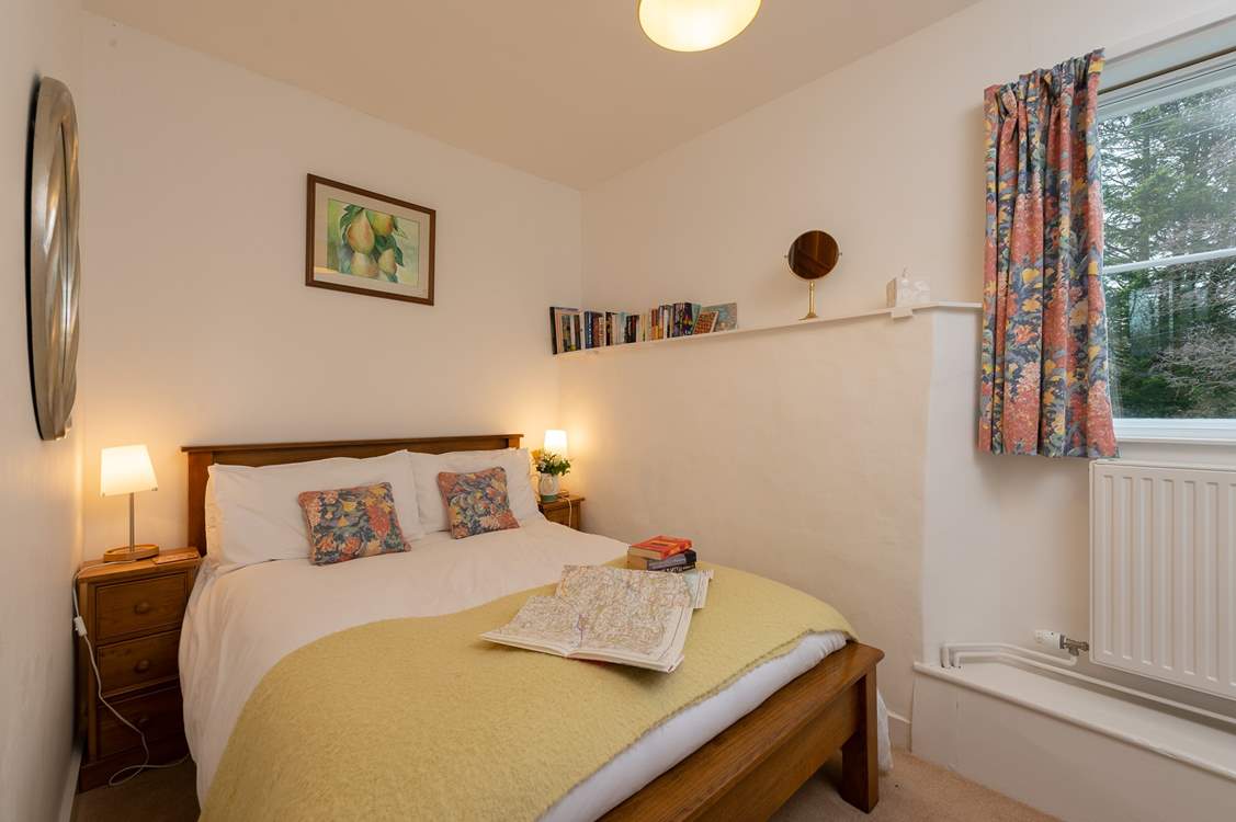 This is the second double bedroom.  This room has views over the fields.