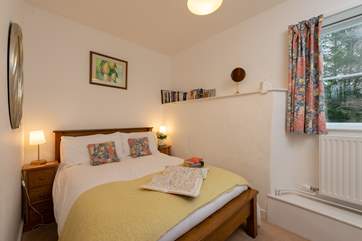 This is the second double bedroom. This room has views over the fields.