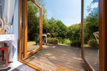 Throw open the double doors and enjoy inside-outside living.