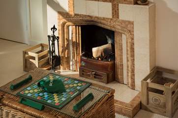 Playing games by the fire, anyone for scrabble?