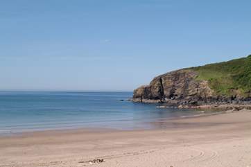 The family friendly sandy beach at Praa Sands is only a few minutes walk away from the house.