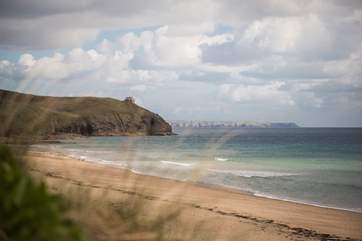 The lovely long beach at Praa Sands.