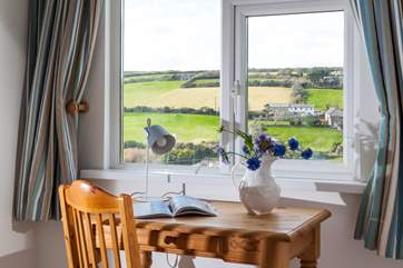 A lovely far-reaching view from the bedroom on the first floor.