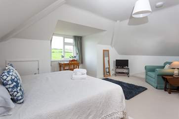 The spacious double bedroom.
