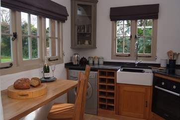 The kitchen/dining area.
