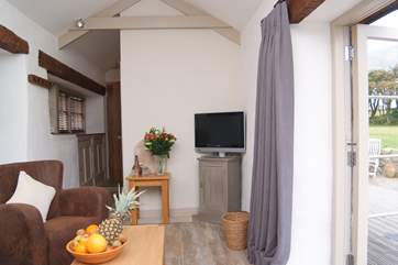 The sitting-area overlooks the vast garden.