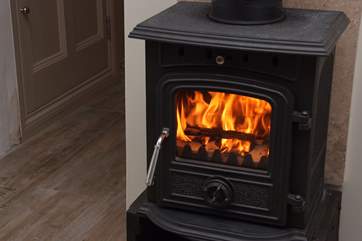 The roaring wood-burner.