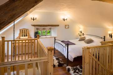 The king-size bed is sure to give you the best night's sleep after all that fresh air.