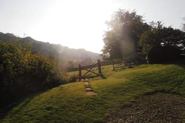 Sunset on the other side of the valley.