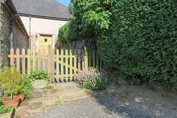 This is the front door - the gardens are to the back of the cottage, facing west so that you can enjoy wonderful sunsets across the valley.