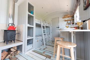 The quirky bunk beds are 2'6